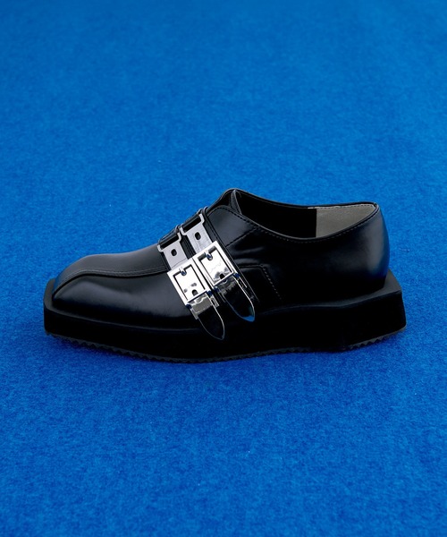 Ellno Loset（エルノロゼット）の「メタルバックルデザインローファー（ローファー・メンズ・ブラック・X-SMALL/SMALL/MEDIUM/LARGE/X-LARGE）」の7枚目の写真