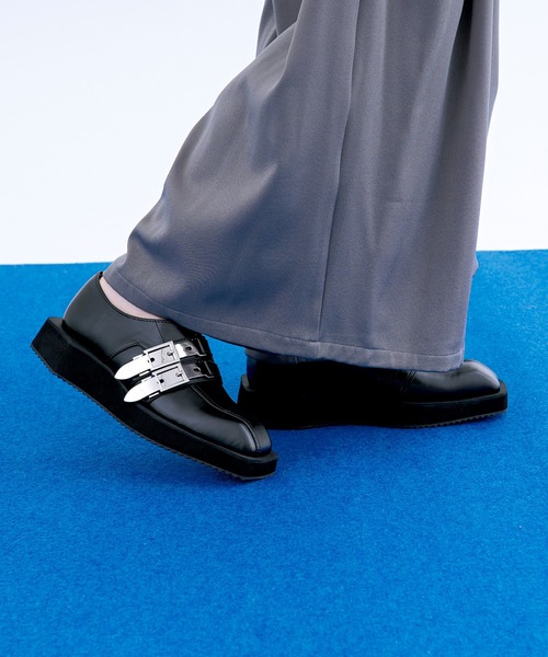 Ellno Loset（エルノロゼット）の「メタルバックルデザインローファー（ローファー・メンズ・ブラック・X-SMALL/SMALL/MEDIUM/LARGE/X-LARGE）」の21枚目の写真