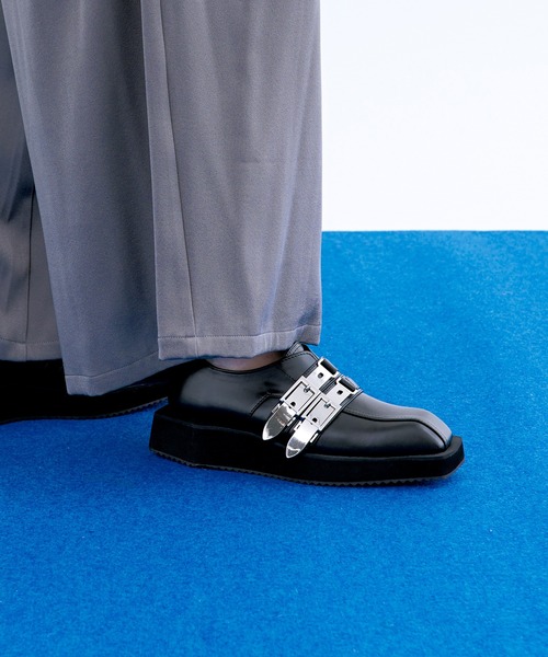 Ellno Loset（エルノロゼット）の「メタルバックルデザインローファー（ローファー・メンズ・ブラック・X-SMALL/SMALL/MEDIUM/LARGE/X-LARGE）」の20枚目の写真