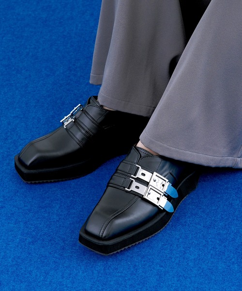 Ellno Loset（エルノロゼット）の「メタルバックルデザインローファー（ローファー・メンズ・ブラック・X-SMALL/SMALL/MEDIUM/LARGE/X-LARGE）」の16枚目の写真