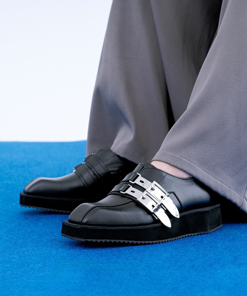 Ellno Loset（エルノロゼット）の「メタルバックルデザインローファー（ローファー・メンズ・ブラック・X-SMALL/SMALL/MEDIUM/LARGE/X-LARGE）」の17枚目の写真