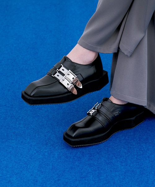 Ellno Loset（エルノロゼット）の「メタルバックルデザインローファー（ローファー・メンズ・ブラック・X-SMALL/SMALL/MEDIUM/LARGE/X-LARGE）」の15枚目の写真