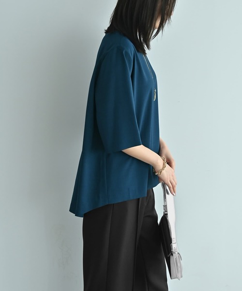 STYLE DELI(スタイルデリ)の「【Kana Oyama×BLK001】セットアップトップス(Tシャツ/カットソー・レディース・ブラック/ネイビー/ブルーグリーン・FREE)」の7枚目の写真