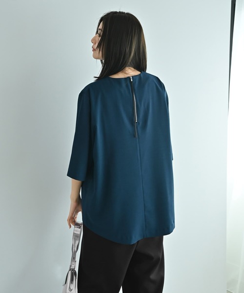 STYLE DELI(スタイルデリ)の「【Kana Oyama×BLK001】セットアップトップス(Tシャツ/カットソー・レディース・ブラック/ネイビー/ブルーグリーン・FREE)」の8枚目の写真