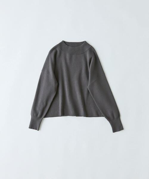 conges payes ADIEU TRISTESSE（コンジェ ペイエ アデュートリステス）の「コットンミラノリブモックネックプルオーバー（ニット/セーター・レディース・グレー/ブラック/イエロー・FREE）」の3枚目の写真