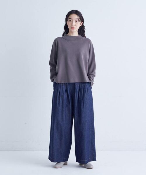 conges payes ADIEU TRISTESSE（コンジェ ペイエ アデュートリステス）の「コットンミラノリブモックネックプルオーバー（ニット/セーター・レディース・グレー/ブラック/イエロー・FREE）」の11枚目の写真