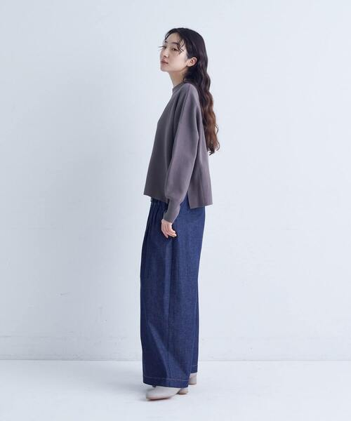 conges payes ADIEU TRISTESSE（コンジェ ペイエ アデュートリステス）の「コットンミラノリブモックネックプルオーバー（ニット/セーター・レディース・グレー/ブラック/イエロー・FREE）」の12枚目の写真