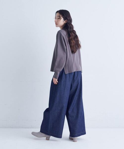 conges payes ADIEU TRISTESSE（コンジェ ペイエ アデュートリステス）の「コットンミラノリブモックネックプルオーバー（ニット/セーター・レディース・グレー/ブラック/イエロー・FREE）」の13枚目の写真