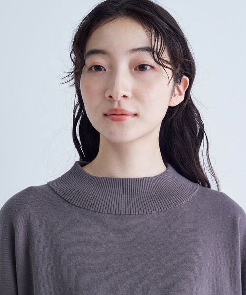 conges payes ADIEU TRISTESSE（コンジェ ペイエ アデュートリステス）の「コットンミラノリブモックネックプルオーバー（ニット/セーター・レディース・グレー/ブラック/イエロー・FREE）」の18枚目の写真