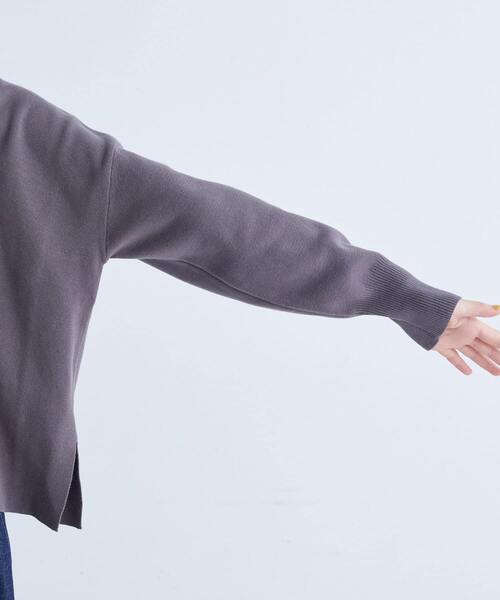 conges payes ADIEU TRISTESSE（コンジェ ペイエ アデュートリステス）の「コットンミラノリブモックネックプルオーバー（ニット/セーター・レディース・グレー/ブラック/イエロー・FREE）」の20枚目の写真