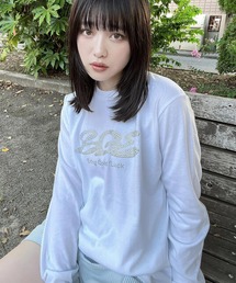 BGL（ビージーエル）の「RHINESTONE LOGO LS TEE（Tシャツ/カットソー）」