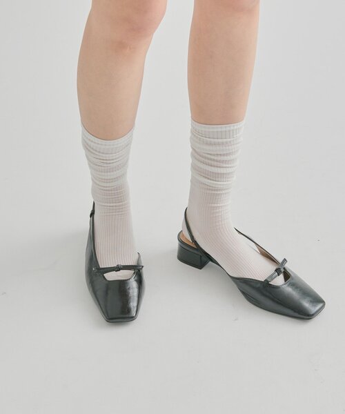 スクエアトゥリボンパンプス（パンプス）｜mystic（ミスティック