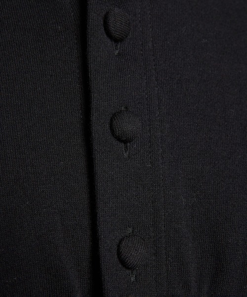 gomme（ゴム）の「40/-コーマ裏毛　ハイネック切替カーディガン（Tシャツ/カットソー・レディース・ブラック・MEDIUM）」の16枚目の写真