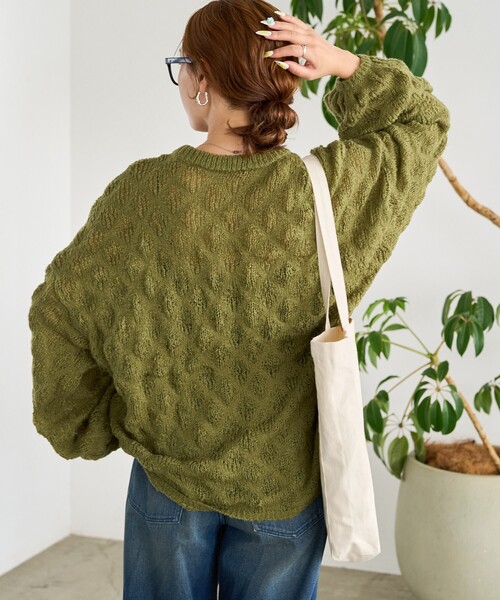 フランシュリッペ　17AW手編みぽこぽこプルオーバーニット[LKNP83835] 限定展開 ポコポコ ニット プルオーバー（ニット⁄セーター）｜FREAK\u0027S