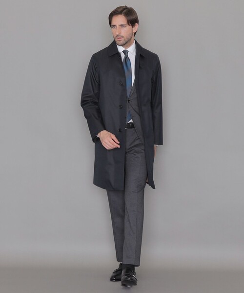 MACKINTOSH LONDON(マッキントッシュ ロンドン)の「【WEB・一部店舗限定】【DUNFORD】スビンコットンポリエステルギャバジンステンカラーコート(トレンチコート・メンズ・ベージュ系その他/ネイビー・38/40/42/36)」の3枚目の写真