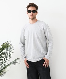【汗染みの目立ちにくいTシャツ ZEROSTAIN/ゼロステイン】クルーネック 胸ポケットロンT 防汚 UVカット
