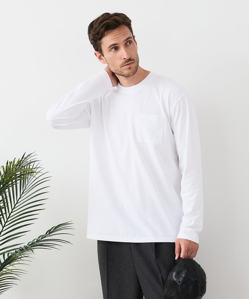 LB/S (エルビーエス)の「【汗染みの目立ちにくいTシャツ ZEROSTAIN/ゼロステイン】クルーネック 胸ポケットロンT 防汚 UVカット(Tシャツ/カットソー・メンズ・杢グレー/ブラック/ホワイト・MEDIUM/LARGE/X-LARGE)」の14枚目の写真