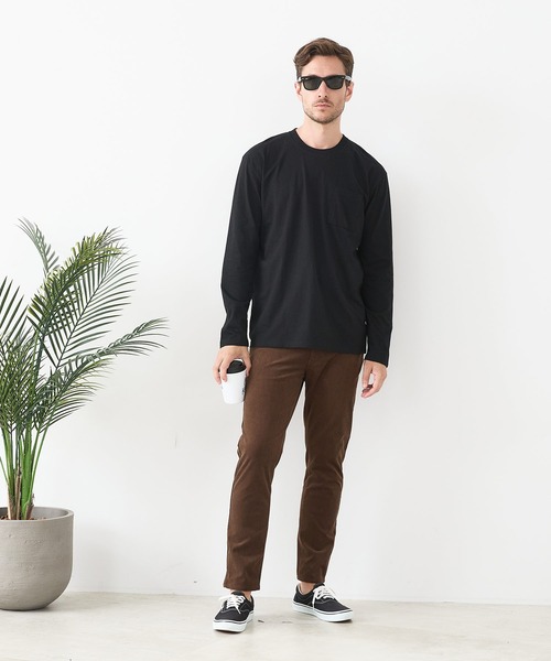 LB/S (エルビーエス)の「【汗染みの目立ちにくいTシャツ ZEROSTAIN/ゼロステイン】クルーネック 胸ポケットロンT 防汚 UVカット(Tシャツ/カットソー・メンズ・杢グレー/ブラック/ホワイト・MEDIUM/LARGE/X-LARGE)」の16枚目の写真
