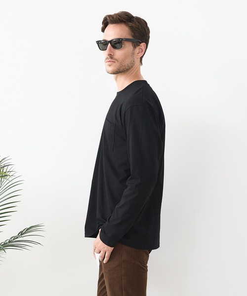 LB/S (エルビーエス)の「【汗染みの目立ちにくいTシャツ ZEROSTAIN/ゼロステイン】クルーネック 胸ポケットロンT 防汚 UVカット(Tシャツ/カットソー・メンズ・杢グレー/ブラック/ホワイト・MEDIUM/LARGE/X-LARGE)」の18枚目の写真