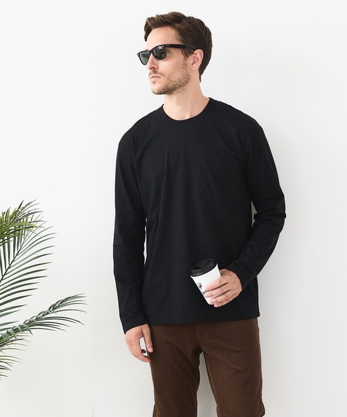 LB/S (エルビーエス)の「【汗染みの目立ちにくいTシャツ ZEROSTAIN/ゼロステイン】クルーネック 胸ポケットロンT 防汚 UVカット(Tシャツ/カットソー・メンズ・杢グレー/ブラック/ホワイト・MEDIUM/LARGE/X-LARGE)」の21枚目の写真