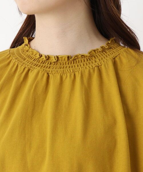 one'sterrace（ワンズテラス）の「ネックシャーリング 8分袖プルオーバー（Tシャツ/カットソー・レディース・ブラック系8/イエロー系8/アイボリー系8・02）」の7枚目の写真