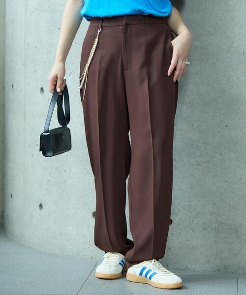 SOFFITTO(ソフィット)の「《2WAYストレッチ・紫外線防止・接触冷感》トラックパンツ(その他パンツ・レディース・ブラウン/ブラック・S/M/SS)」の3枚目の写真