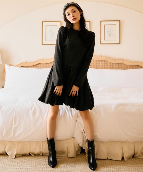 バルーンミニワンピース（ワンピース）｜AND COUTURE（アンド