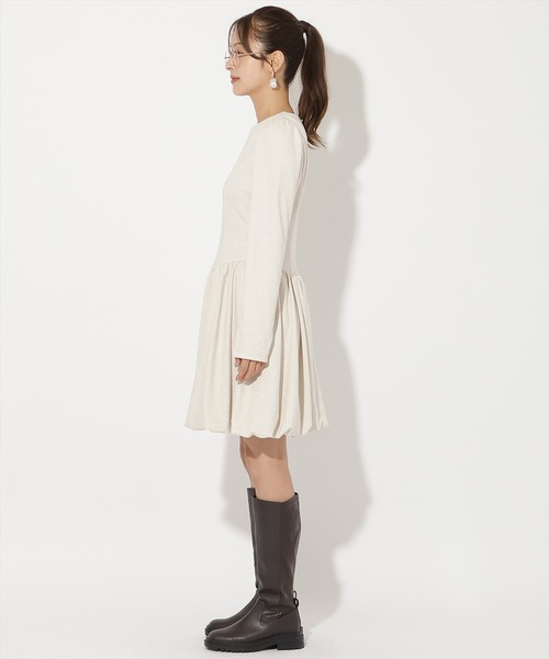 AND COUTURE(アンドクチュール)の「バルーンミニワンピース(ワンピース・レディース・チャコールグレー/ベージュ/ブラウン・FREE)」の10枚目の写真
