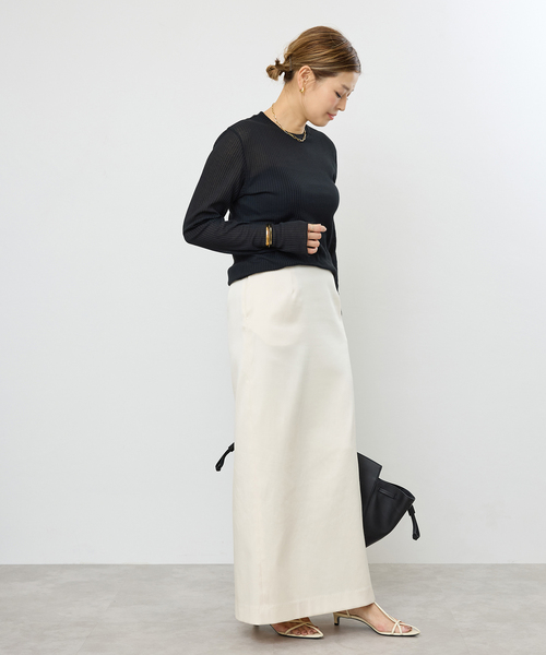 【ドゥーズィエムクラス】TOTAN Sheer Tシャツ　シアー長袖Ｔシャツ TOTAN Sheer Tシャツ（Tシャツ／カットソー）｜Deuxieme Classe