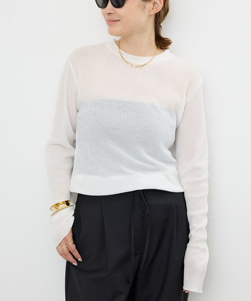 TOTAN Sheer Tシャツ　ブラウン TOTAN Sheer Tシャツ（Tシャツ／カットソー）｜Deuxieme Classe