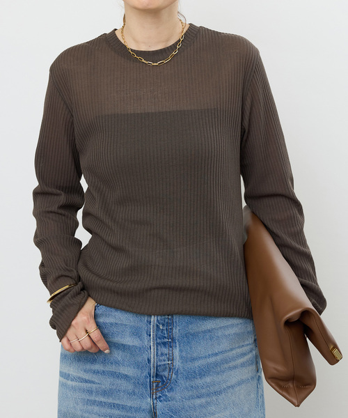 【ドゥーズィエムクラス】TOTAN Sheer Tシャツ　シアー長袖Ｔシャツ TOTAN Sheer Tシャツ（Tシャツ/カットソー）｜Deuxieme Classe