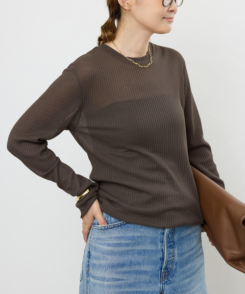 【ドゥーズィエムクラス】TOTAN Sheer Tシャツ　シアー長袖Ｔシャツ TOTAN Sheer Tシャツ（Tシャツ/カットソー）｜Deuxieme Classe