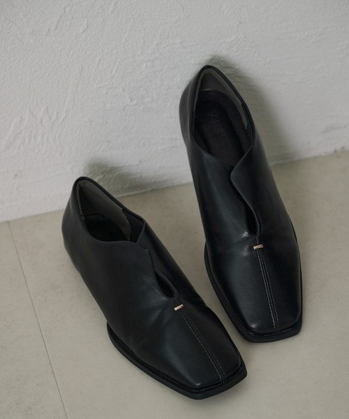 apres jour clair(アプレジュールクレア)の「【apres jour clair】デザインスクエアシューズ(パンプス・レディース・ダークブラウン/ブラック・MEDIUM/SMALL/LARGE/X-LARGE)」の3枚目の写真