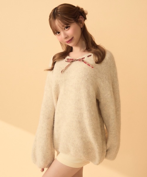 セール】チェックリボンニット（ニット/セーター）｜TITTY&CO.（ティ