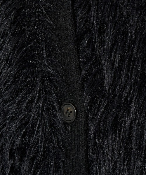 NOMINE(ノミネ)の「【NOMINE】ロング フェザー ニットベスト カーディガン(ベスト・レディース・チャコールグレー/ブラック・フリー)」の17枚目の写真