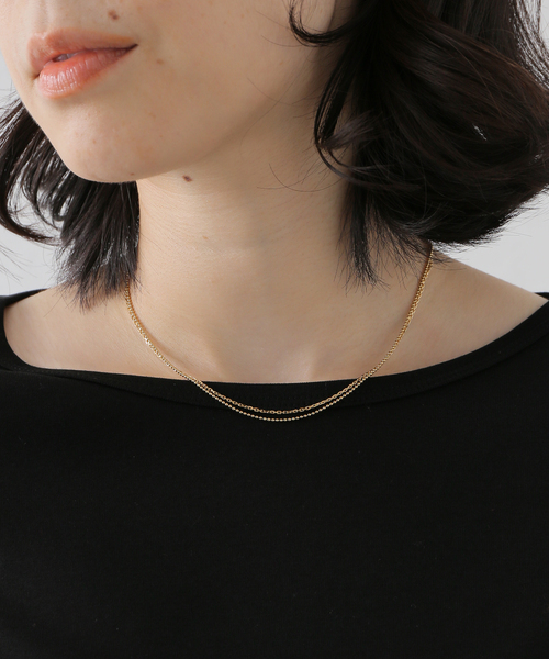 plage(プラージュ)の「MARIHA / マリハ Silent Rain NECKLACE DOUBLE ネックレス 40cm(ネックレス・レディース・ゴールド・FREE)」の2枚目の写真