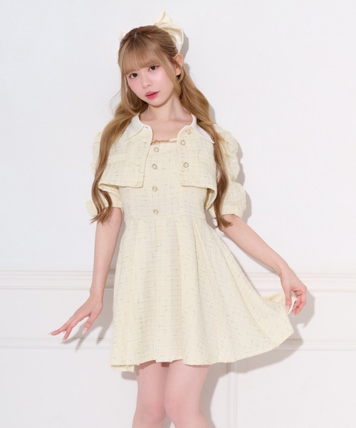 apres jour(アプレジュール)の「【セット着用可能】アソートフロントチャームミニキャミワンピース(ワンピース・レディース・アイボリー/ブラック/ピンクベージュ/グレー/ホワイト系その他/ネイビー・X-LARGE/フリー)」の3枚目の写真
