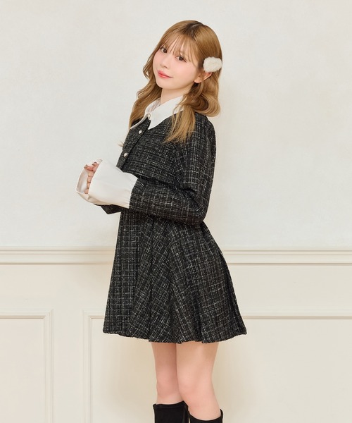 apres jour(アプレジュール)の「【セット着用可能】ツイードミニワンピース(ワンピース・レディース・アイボリー/ブラック/ピンクベージュ・X-LARGE/フリー)」の22枚目の写真