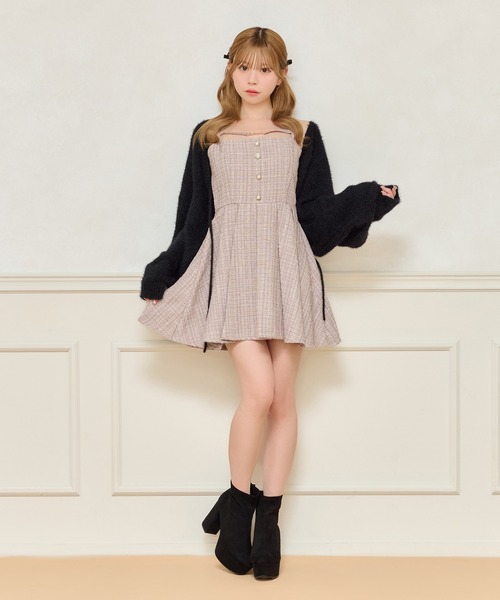 apres jour　ツイードショートジャケット　ミニワンピース　2点セット セット着用可能】ツイードミニワンピース（ワンピース）｜apres