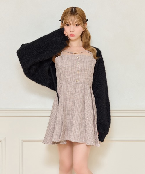 apres jour(アプレジュール)の「【セット着用可能】ツイードミニワンピース(ワンピース・レディース・アイボリー/ブラック/ピンクベージュ・X-LARGE/フリー)」の18枚目の写真