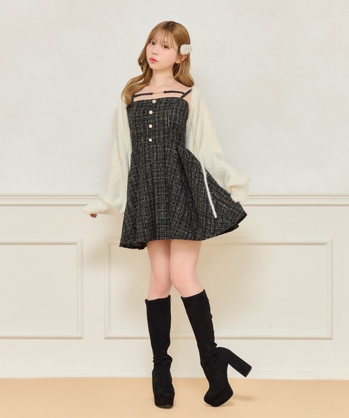 セット着用可能】ツイードミニワンピース（ワンピース）｜apres jour
