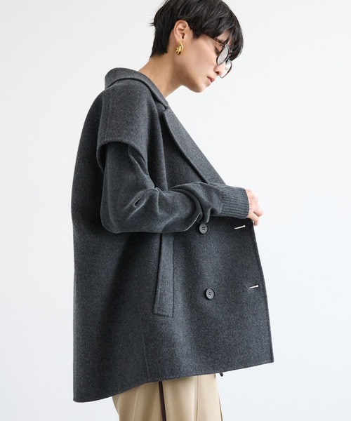 BARNYARDSTORM（バンヤードストーム）の「BARNYARDSTORM / ダブルウールジレ /JAPAN FABRIC（ベスト・レディース・ベージュ/チャコール・FREE）」の10枚目の写真