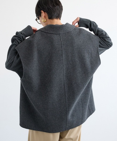 BARNYARDSTORM（バンヤードストーム）の「BARNYARDSTORM / ダブルウールジレ /JAPAN FABRIC（ベスト・レディース・ベージュ/チャコール・FREE）」の12枚目の写真