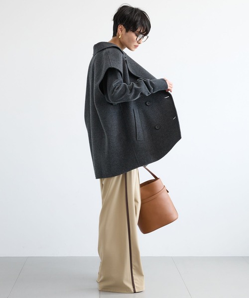 BARNYARDSTORM（バンヤードストーム）の「BARNYARDSTORM / ダブルウールジレ /JAPAN FABRIC（ベスト・レディース・ベージュ/チャコール・FREE）」の16枚目の写真