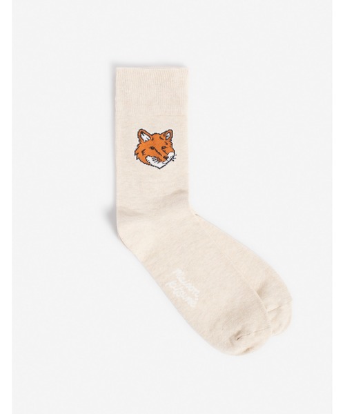 Maison Kitsune(メゾンキツネ)の「FOX HEAD SOCKS(ソックス/靴下・メンズ・ダークグレー/ライトベージュ/ブラック/ホワイト/アイボリー・S/M)」の5枚目の写真