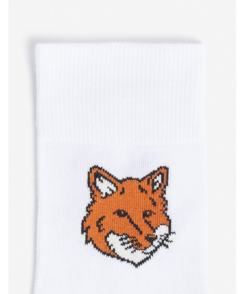 Maison Kitsune(メゾンキツネ)の「FOX HEAD SOCKS(ソックス/靴下・メンズ・ダークグレー/ライトベージュ/ブラック/ホワイト/アイボリー・S/M)」の7枚目の写真