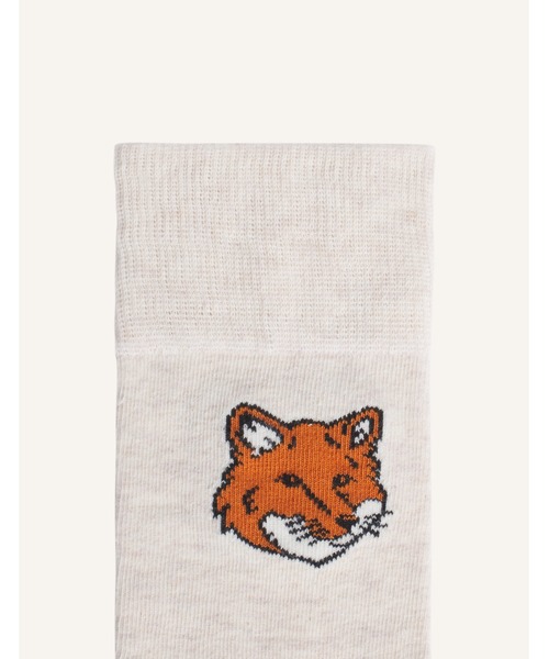 Maison Kitsune(メゾンキツネ)の「FOX HEAD SOCKS(ソックス/靴下・メンズ・ダークグレー/ライトベージュ/ブラック/ホワイト/アイボリー・S/M)」の10枚目の写真
