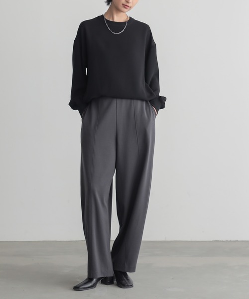 for/c（フォーシー）の「[低身長/高身長向けサイズ有]きれいめストレッチカーブパンツ【サスティナブル】（その他パンツ・レディース・ブラック/チャコール・M/L/LL/PM/TM）」の13枚目の写真