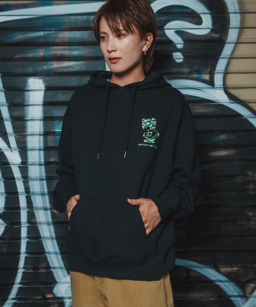 SIDEWAY STANCE（サイドウェイスタンス）の「【SIDEWAY STANCE】バリエーション プリント スウェット パーカー（パーカー・メンズ・ブラック/ネイビー系/ホワイト系1/グレー系1/ライトグレー系/ブラック系1/ホワイト/ブラック系/グレー系2/ライトグレー系2/ブラック系2・X-LARGE/LARGE/MEDIUM/SMALL）」の4枚目の写真