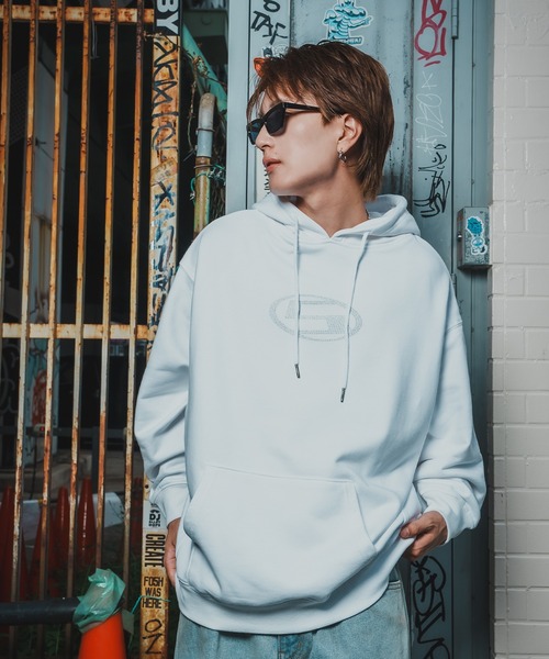 SIDEWAY STANCE（サイドウェイスタンス）の「【SIDEWAY STANCE】バリエーション プリント スウェット パーカー（パーカー・メンズ・ブラック/ネイビー系/ホワイト系1/グレー系1/ライトグレー系/ブラック系1/ホワイト/ブラック系/グレー系2/ライトグレー系2/ブラック系2・X-LARGE/LARGE/MEDIUM/SMALL）」の20枚目の写真